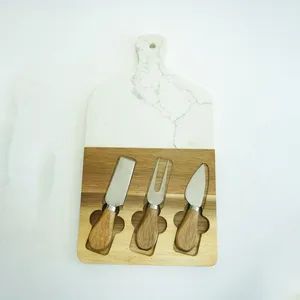 Acacia Wood and Marble Cheese Board Cutting Board and knives with Handle - Shaowu City Nafu Bamboo and Wood Industry Co., Ltd. - China