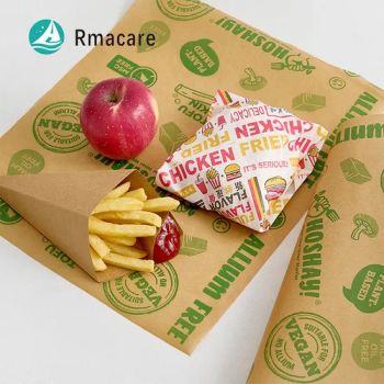 Custom Logo Air Fryer Baking Parchment Paper Sandwich Burger Wax Wrap 40GSM Greaseproof Paper Food Packaging Greaseproof Paper - Anqing Perfect Import and Export Co.,Ltd - China