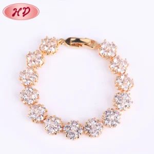 Wedding Wear Jewelry Quality Crystal Copper Ladies Gold Bracelets - Guangzhou Heng Dian Trade Co., Ltd. - China