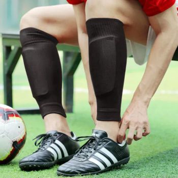 Adult Sports Soccer Shin Guard Pad Leg Support Compression Calf Sleeve Sock - Foshan Youyan Clothing Co., Ltd. - China