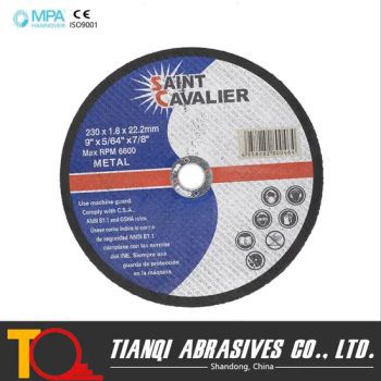 Abrasive Supper Thin Cutting Disc for Stainless Steel and Metal Sharp Type, Cutting Wheel 115X1.0X222; 125X1.0X22.2, 180X1.6X22.2, 230X1.9X22.2 - Tianqi Abrasives Co., Ltd. - China