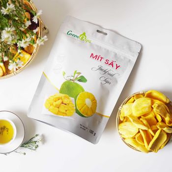 Green Chips Dried Jackfruit 100 grams Texture Dried Flavor Natural Nutritional Content Retained Processing Technique Traditional Drying With Technical Hygiene - Hateco Group - Vietnam