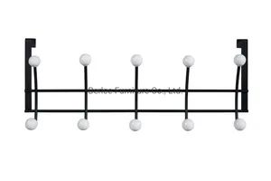 10 Hooks Ceramic Balls Over Door Hanger Sets 1-3PCS Type Storage Origin China Material Metal Style Original Folded - Berlee Furniture Co., Ltd. - China