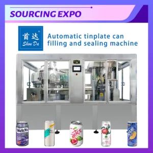 High-Efficiency Automatic Tinplate Can Filling and Sealing Machine - JIANGSU SHOUDA PACKING MACHINERY & MATERIAL CO., LTD. - China