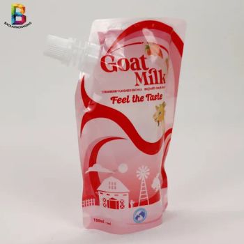 Custom Milk Yoghurt Juice Pouch Auminum Foil Special Shaped Bag Stand up with Spout Packaging Bag - Henan Baolai Packaging Co., Ltd. - China