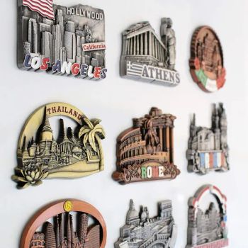 Custom Travel Souvenirs Cities Metal 3D Fridge Magnet From Around The World Tourism Souvenirs - Zhongshan Unique Gifts & Crafts Co., LTD - China
