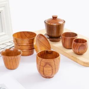 Environmentally Friendly Cups/Heat-Resistant Solid Wood Water Cups/Wooden Cups/Creative Wooden Cups/Solid Wood Heat-Resistant Tea Cups/Large Capacity Cups - Shuifu Huiyang Agricultural Technology Co., Ltd. - China