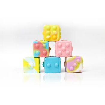 Rainbow 3D Decompression Cube Fidget Toy Balls Stress Bubble Sensory Popping It Dice - Topwin Gift Limited - China