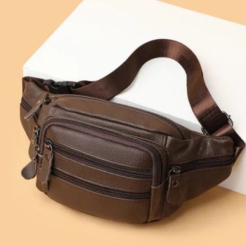 Customized Logo Design Waterproof PU Leather Sport Travel Mobile Phone Wallet Crossbody Waist Belt Pouch Bags for Men - Fuzhou Whole Line Trading Co., Ltd. - China
