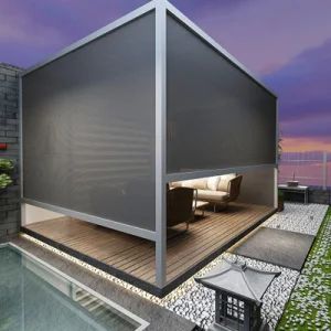 Electric Sun Shading Zipped Screen Roller External Blinds Shutter Shades Outdoor Blinds - R & C FUZHOU HOUSEWARE CO., LTD. - China