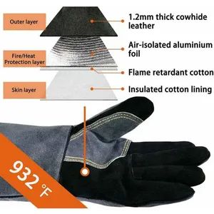 Gloves Safety Construction Welder Double Safety Work Gloves for Welding PU - SHANDONG DONGTIE LABOUR SUPPLIES CO., LTD. - China