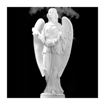 White Marble Angel Sculptures Garden Statues Type Figure Size Middle Trademark JK Origin China Style Antique Material - HEBEI JINKUI IMPORT & EXPORT TRADING CO., LTD. - China