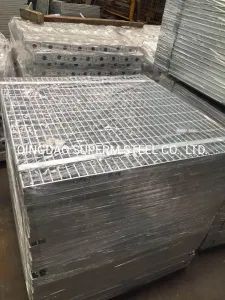 Hot DIP Galvanized Steel Grating for Trench Cover, Sump, Drainage Cover, Platform, Manhole Cover, Stair Tread, Floor Drain - QINGDAO SUPERM STEEL CO., LTD. - China