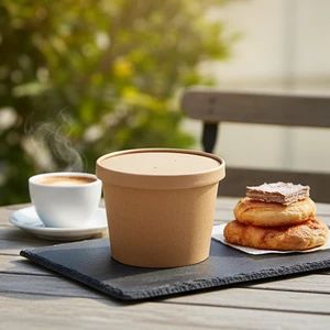 High Quality PE Lined White Paper Bowl for Food / Soups / Ice Creams with Lid - Changzhou Bio Hotel Supplies Co., Ltd. - China