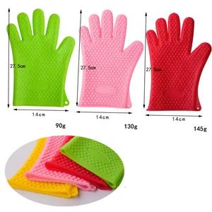 Silicone Heat Resistant Gloves Waterproof Anti-Slip Five Finger Gloves for Microwave Oven Baking - Baoding Tengke Trading Co., Ltd. - China