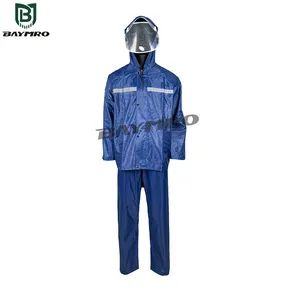 PPE PVC Reflective Waterproof Rain Wear Safety Work Rain Suit Raincoat Set - Baymro Safety China Co., Ltd. - China