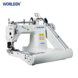 Wd-927 Double-Needle Chain Stitch Sewing Machine Color White Origin China Drive Electric Weight 47/65kgs Model NO. WD-927 - Zhejiang Worlden Machinery Co., Ltd. - China