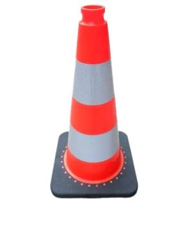 50 Cm High Intensive Road Control Traffic Safety Cone with Black Base - Sanmen Aroad Traffic Facility Factory - China
