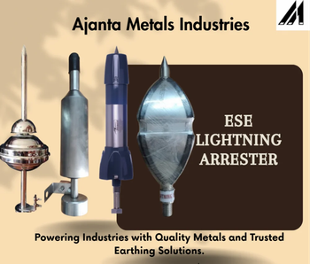 Copper Ese Lightning Arresters Material Copper Radius Range 107 m Certification Cpri Protection Class Class IV Early Warning Time - Ajanta Metals Industries - India