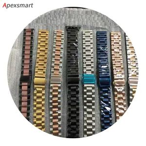Black Luxury Stainless Steel Watch Strap Bands Replacement Watch Accessories - Shenzhen Arctic Trading Co., Ltd. - China
