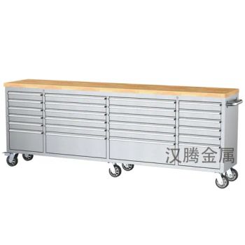 96inch 24-Drawers, 6 Casters Stable Stainless Steel Garage Tool Cabinet Us General Tool Box Parts - Ningbo Hanteng Metal Products Co., Ltd. - China