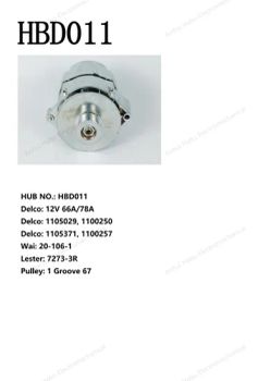 New 12V 78A Car Alternator Compatible with Delco 1105029 1105371 1100250 1100257 - Maanshan Hub Electromechanical Technology Co., Ltd - China
