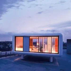 High End Transparent Prefabricated Office Villa Mobile Home Prefab House Modular Hotel - SHANDONG YINGWEI ALUMINUM CO., LTD. - China