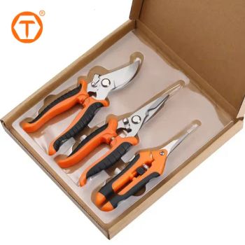 3 Pack Stainless Steel Blades Grape Hand Harvesting Tool Tree Pruner Garden Secateurs Pruning Scissors Shear Set - Hebei Sinotools Industrial Co., Ltd. - China