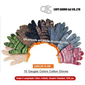 K-86 All Sizes Colors Weight Knitted Work Safety Cotton Labor Protect Industrial Gloves - Linyi Qikun Imp. & Exp. Co., Ltd. - China
