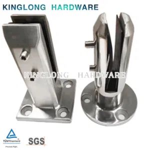 Stainless Steel Pool Clamp Floor Glass Fixing Clamp No Punch Base Railing Post Stair Rail Accessories - KingLong Hardware Factory - China