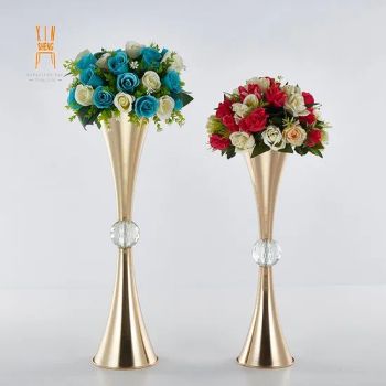 Wedding Decoration Gold Metal Flower Vase Party Decoration Color Gold Brand Xinsheng Packing Carton Trademark XINSHENG Model NO. - Foshan Xinsheng Furniture Co., Ltd. - China