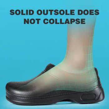 Black Kitchen Lightweight Chef EVA Work Chef Safety Shoes for Men - Shijiazhuang Runlei Labour Protection Supplies Co., Ltd. - China