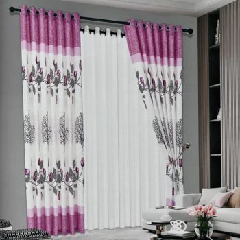 Printed Flower Design "Tulip" Jacquard Curtain Fabric Width 280cm Style Printed Pattern Flower Location Window HS Code - Shaoxing Yuefeng Textile Co., Ltd. - China