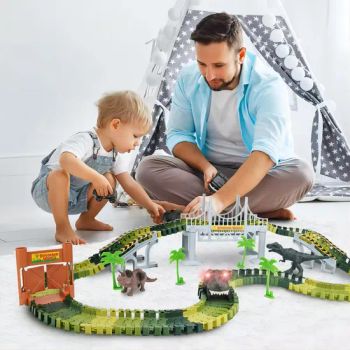 Dinosaur Race Tracks Car Set Boy Kids Games Rail DIY Assembled Construction Railway Toy - Global Custom Solutions Co.,Ltd - China