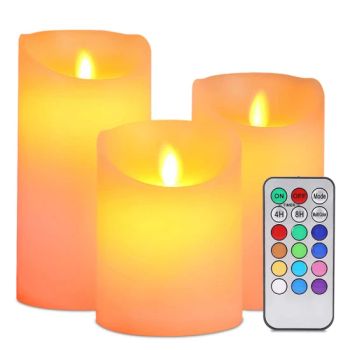 LED Light Flameless Tea Candles Flickering Battery Candle Operated Timer Lights Party Pillar Wedding Remote Home Decor Xmas Votive - Ningbo Chain-Home Machinery Co., Ltd. - China