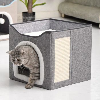 Reusable Pet Bed Semi-Enclosed Cat Nest Durable Scratching Pet House - Nanjing Superfit I&E Co., Ltd. - China