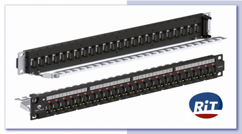 RIT TECH PATCHVIEW+ 24 PORT INTELLIGENT PATCH PANEL Brand RIT Height 19 Inches Model No R6011000 Material Aluminium Connector Type - Netsys Encoders Private Limited - India