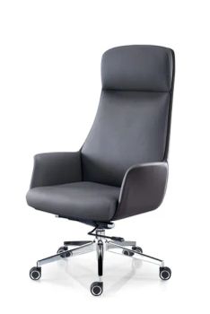 Sleek Boardroom Furniture Leather High Back Swivel Wheel Office Chair for Conference - Hangjian Industrial (Heshan) Co., Ltd. - China