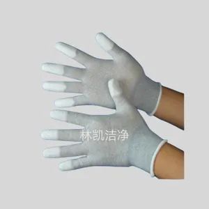 ESD Carbon Fiber Antistatic Work Safety Clean Room Gloves Antistatic PU Coated Industrial Gloves - Suzhou Linclean Technology Co., Ltd. - China