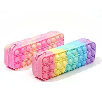 Custom Colors Children's Silicone Pop Pencil Bag with Push Bubble Design Colored Pen Case - Guangzhou Zimore Gift Co., Ltd. - China