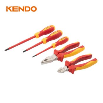 Kendo 5PC VDE Pliers Cutting Twisting Straight Box Joint Colorful 1Y - Saame Tools (Shanghai) Import & Export Co., Ltd. - China