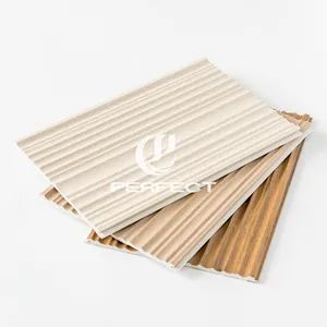 Chinese Wholesale Decorative Materials WPC Wall Panel Composite Wood Based Waterproof Material Interior Decoration - Linyi Perfect New Material Co., Ltd - China