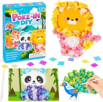 Poke-in Craft and Art Kit for Kids Animal Theme No-Mess Fabric Sewing Art - Ningbo Colorswoo Art Supply Co., Ltd. - China