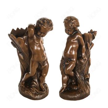 Decorative Bronze Cherub Flower Vase with Antique Design for Home Decoration - Zhejiang Hongxin Sculptures & Arts Co., Ltd. - China
