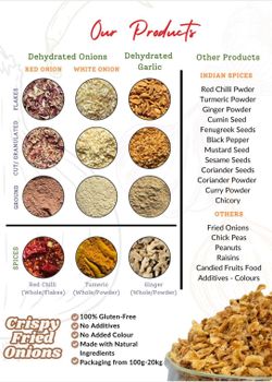 Crispy Fried Onions Additives No Gluten Free Yes Natural Color No Natural Ingredients - Sancheti Industries - India