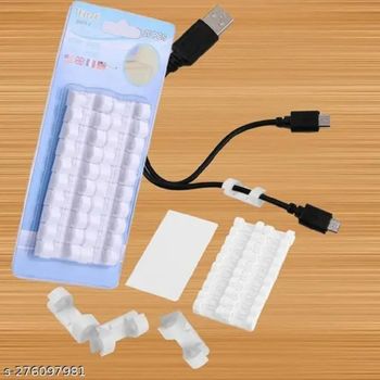 White Plastic Cable Clips Weight 2gm Color White Clip Size 4mm Finishing Matte Material Plastic, Plastic Or Metal Function Manage And Organize Cables, Wires, And - Lezypanda - India