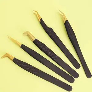 Fiber Tip Eyelash Extensions Tweezers Lengthening Eyelashes Tweezers Private Logo Pointed Tweezers Wholesale Hot Sell - QingDao Ariel Import & Export Co., Ltd - China