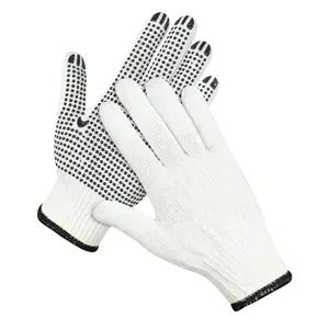 China Wholesale 10gauge Safety Work Glove White PVC Dotted Coated Cotton Knitted Gloves for Working - Anhui Jinye Industrial Co., Ltd. - China