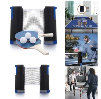 Adjustable Any Table Play Ping-Pong Anywhere Retractable Portable Table Tennis Net and Post Set - NINGBO YVETTA TRADING CO., LTD. - China