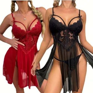 Underwear Set Sexy See Through Girls Sleepwears Night for Woman Evening Dresses - Shantou Wanmu Underwear Industry Co., Ltd. - China